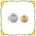 Oval spherical silicone mold for resin flower pots and candle cups measuring 7.5x5.3cm - Round Planter-Small (Diameter 7.5cm x Height 5.3cm)