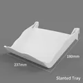 White pegboard slanted bracket accessory 237x180mm for wall mounted storage shelf - Slanted Bracket - White