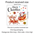 Weihnachts Wandaufkleber mit Weihnachtsmann Schlitten und Rentier für Badezimmer Deko - MS596-YW Weihnachtsmann Schlitten / 30x30cm