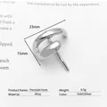 Eleganter silberner Haarhaken aus Legierung mit polierter Metalloberfläche - Ecke Stil / Silber