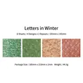 Set de papel decorativo vintage navideño con 4 diseños retro de invierno para bricolaje - Carta de Invierno