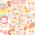 Detail of cute laser animal stickers with picnic theme for DIY scrapbooking and planners - Doggy Picnic