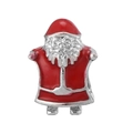 3D Santa Claus metal charm bead in red and silver for DIY Christmas jewelry making - 3D Santa Claus (Red Clothes/Silver Beard)
