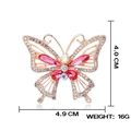 Elegant rose gold butterfly brooch with sparkling crystals and colorful rhinestones - Luxury Pink Crystal Butterfly Brooch