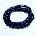 Sandalwood multi-layered bracelet with deep brown rectangular wooden beads - Premium Ebony Irregular Loose Beads
