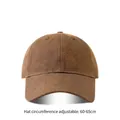 Dark brown large baseball cap for big heads with 60-65cm adjustable strap - Solid Color Large Circumference-Light Coffee