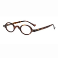 Retro small round steampunk sunglasses featuring tortoise shell leopard pattern frames - Tortoiseshell Frame Clear Lens