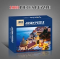 Fantastic Positano 1000 pieces puzzle box with a colorful scenic design for adults - Positano Night View