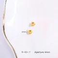 Polished 4mm gold triangle spacer beads for DIY jewelry making and bracelet crafting - Exquisite Gold Nugget 4mm (1pc)
