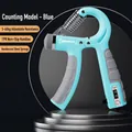 Blue adjustable hand gripper 5-60kg with mechanical counter and non-slip TPR handle - 5-60kg Mechanical Counting / Maca Blue