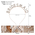 Rose gold bridesmaid headband with white rhinestones for bridal parties and weddings - Rose Gold - Clear (TS-J3270RG)