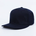 Klassische marineblaue Hip-Hop-Baseballkappe mit flachem Schirm und 6-Panel-Struktur - Marineblau