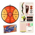 5-in-1 kids archery set with light-up bow, suction arrows, and basketball theme target - 5-in-1 LED Bow Basketball Number Target Set (Black)