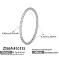 Bracciale in acciaio inossidabile argento con trama a spirale e diametro di 6,0 cm - Stile Cuore Geometrico (Z566-Bracciale Oro)