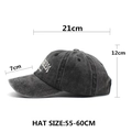 Washed black baseball cap with Fearless embroidery and adjustable strap - Adjustable / Dark Gray