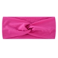 Elastisches rosarotes Yoga-Stirnband mit stilvollem Knoten für das Training - Rosenrot