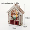 Christmas wooden reindeer advent calendar with warm LED lights and numbered blocks - Light-Up Calendar No. 3