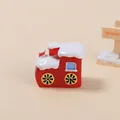 Red 3D resin Christmas train charm for DIY hair clips and shoe decoration, 42x28mm - 3D Christmas Train-Engine