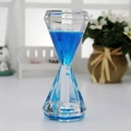 Timer liquido blu a forma di diamante con delfino per decorazione da scrivania - Diamante Piatto Blu