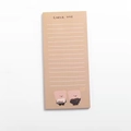 Blocco note check-list a forma di orsetto kaki con righe e simpatici disegni cartoon - Orsetto Sciarpa