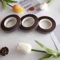 Three rolls of dark brown floral tape for handmade flowers and stem wrapping - 22 Red Coffee
