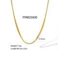 Poliertes goldene Edelstahl-Schlangenkette in 40,5 cm Länge und 0,33 cm Breite - Schlangenknochen Halskette (YYN023430)