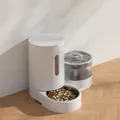Juego automático gris de comedero y bebedero para mascotas con tazón de acero inoxidable y más - Gris