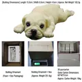 Realistic resin English bulldog statue in light beige, size 15.5cm for car decor - Beige