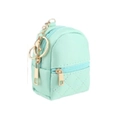 Mini monedero mochila de cuero PU verde con acolchado de diamantes y herrajes dorados - Verde