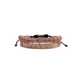 Rose gold Roman numeral bangle and Hand of Fatima beaded bracelet set for women - Style B / Rose Gold
