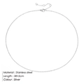 Collana corta minimalista in acciaio inossidabile argento da donna, 38+5cm - 38+5cm / Acciaio (38+5cm)