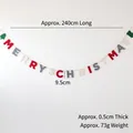240cm felt Merry Christmas banner with red and green letters for holiday decoration - Merry Christmas Finished Banner