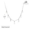 Detailansicht der s925 Sterlingsilber Kette mit Pailletten-Anhängern und Maßen - 925er Silber / Silber