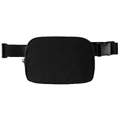 Waterproof black nylon sports fanny pack with adjustable strap and buckle closure - 20.5*14*5cm / Black