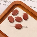 Oval goldstone beads with glittering texture for DIY vintage earrings and jewelry - Goldstone Glittering Oval Style (037号)