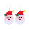 Festliche handgefertigte Weihnachtsmann Filzohrringe für Weihnachtsfeiertagsschmuck - Weihnachtsmann / Weihnachtsmann (Ohrring)