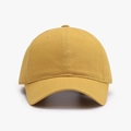 Minimalist ginger yellow cotton canvas baseball cap with a classic curved brim design - Adjustable / Ginger Yellow