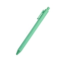 Mint green matte retractable ballpoint pen with plastic clip in a minimalist style - Green