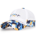 Berretto da baseball in mesh per bambini con motivo mimetico bianco e stella - Regolabile (Bambini Piccoli/Medi) / Bianco