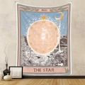 The Star Tarot card tapestry XVII in vintage pink and blue for boho room decoration - Gt220101-15 / 73*95CM (Cross-border Brushed)