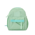 Mochila infantil ligera verde menta con bolsillo frontal y correas ajustables - verde claro