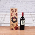 Sac à vin de Noël en papier Kraft avec motifs bougies et couronnes pour table festive - Couronne de Noël