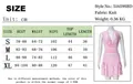 Size chart for women's knit two-piece set including cutout halter top and mini skirt - S / Size Chart Style