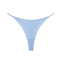 Light blue cotton thong with thin straps for women, comfortable sporty style fit - S / Light Blue