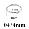 Double layer stainless steel 0.4x4mm jump ring split key ring for jewelry making - 0.4x4mm / Silver