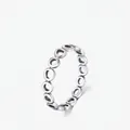 Anello geometrico minimalista in argento sterling S925 con design circolare irregolare - Taglia US 5 / Argento