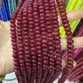 Strand of deep red natural stone abacus beads for DIY jewelry making and bracelets - 20 / 5*8mm (approx. 73 pcs/strand)