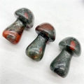 Three pieces of 35mm bloodstone mushroom crystal stones for DIY garden decoration - African Blood Stone