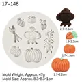 Stampo in silicone autunnale e Halloween con zucca e spaventapasseri per dolci fai da te - Stile 6 / Grigio