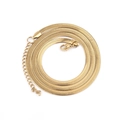 Polished gold flat herringbone snake chain necklace with lobster clasp in stainless steel - Herringbone Chain / 3mm*40+5cm / Gold